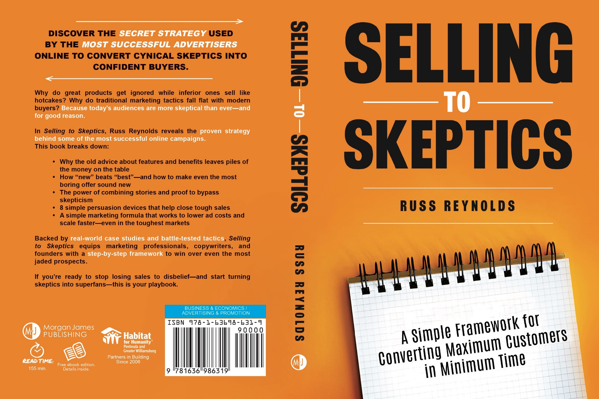 Selling to Skeptics by Russ Reynolds — full front and back cover